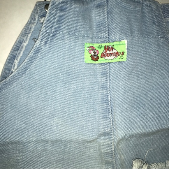 You Boutique grunge cut off overalls (12 youth) - Picture 2 of 2